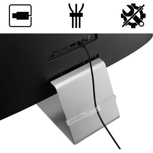 MSI 4K Ultra HD 27" 60Hz Monitor - Grey - Annotation - Cable tidy shot